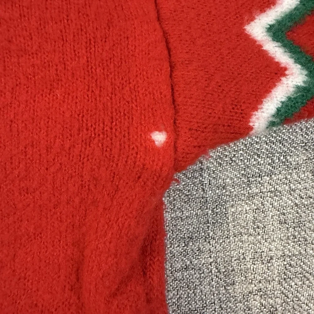 Holiday Time 3X Plus Christmas Sweater Red Merry Christmas Ugly Xmas Pullover - Picture 4 of 11